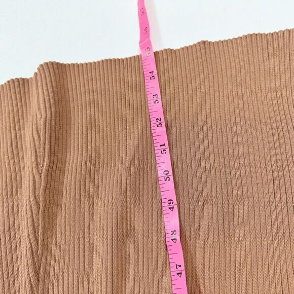 Allfenix Dress Womens Medium Brown Sleeveless Scoop Neck Maxi ribbed Elegant - Picture 6 of 9